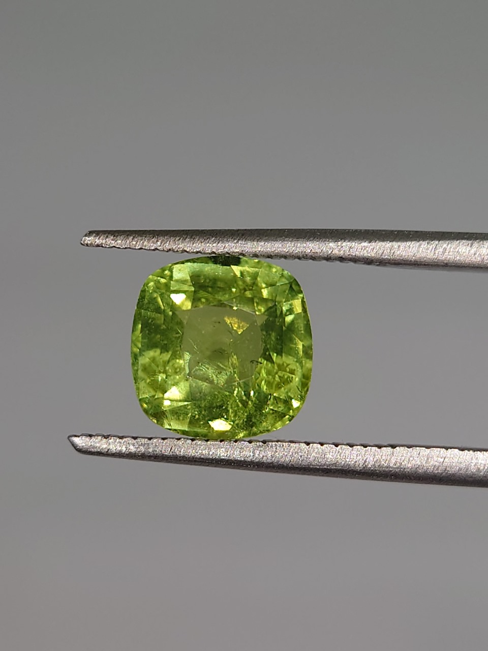 2.3ct Parrot Green Cushion Cut Tourmaline from Afghanistan — view 1